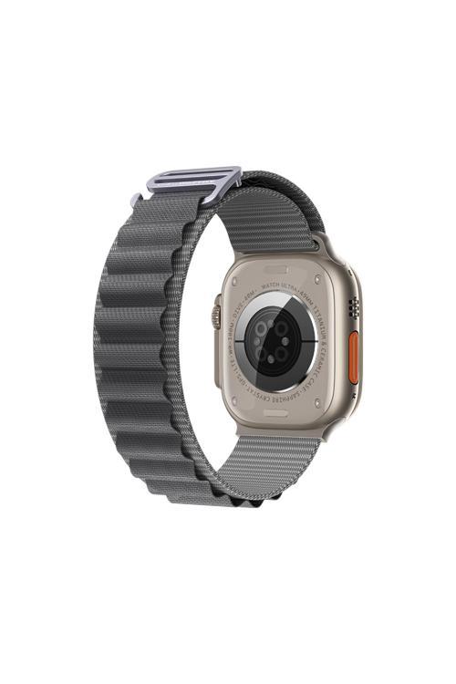 Watch Ultra 49Mm Titan Spor Hasır Kordon Gri