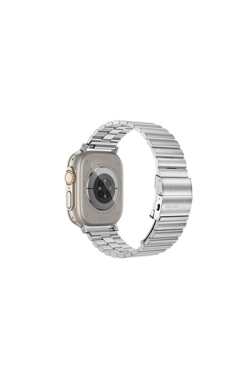 Watch Ultra 49Mm Titan Steel Metal Kordon Gümüş