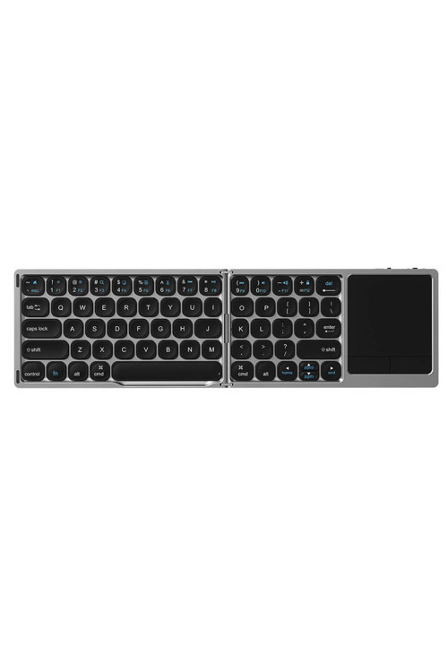 Bluetooth Klavye Keyboard Fmk-04 Katlanabilir Kablosuz Multifonksiyonel Touchpadli Klavye