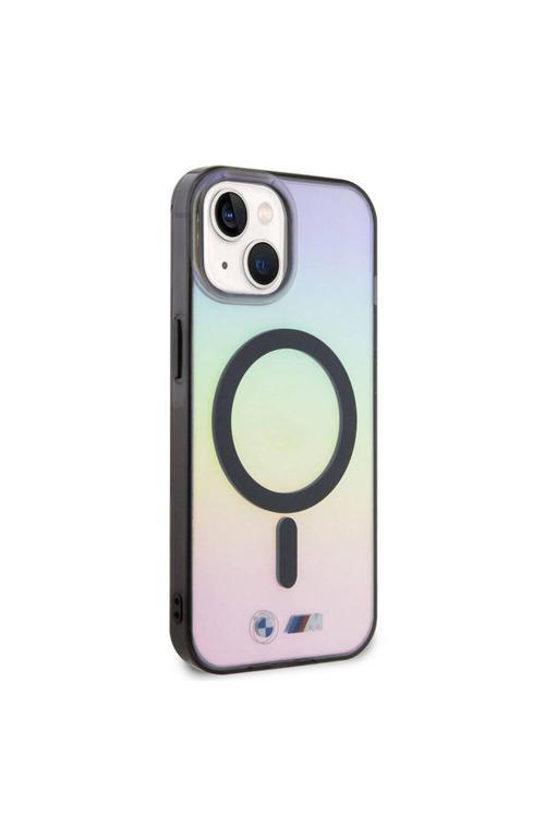 İphone 15 Uyumlu Kılıf Magsafe Şarjlı Transparan Renk Geçişli Iridescent Lisanslı