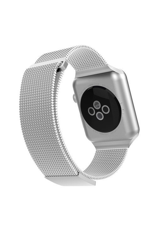 Watch 42Mm Uyumlu Metal Hasır Kordon Mesh Band Serisi Gümüş