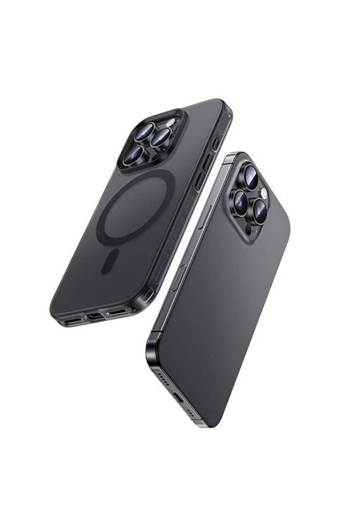 İphone 16 Pro Max Uyumlu Kılıf Magsafe Şarj Özellikli Lucid Armor Kapak Siyah