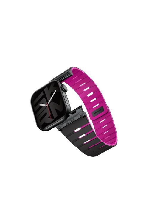 Watch 7 41Mm Skinarma Gemini Serisi Tpu Magnetik Silikon Kordon Siyah-Pembe