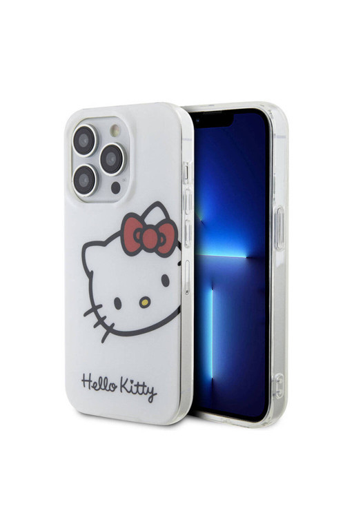 Apple Iphone 15 Pro Uyumlu Kılıf Lisanslı Yazı Ve Ikonik Logolu Kitty Head Kapa