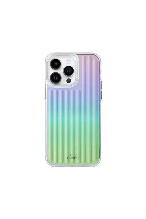 İphone 14 Pro Uyumlu Kılıf Parlayan Arka Yüzey Linear Kılıf Yeşil