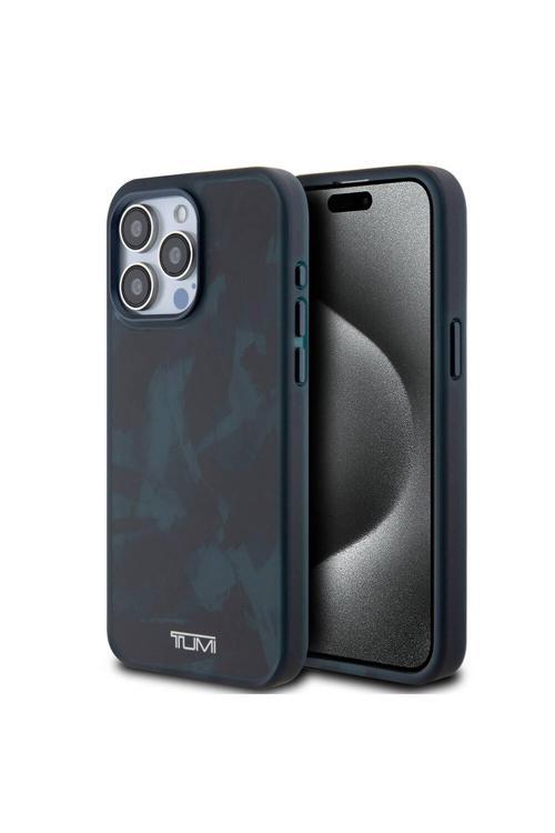 İphone 15 Pro Max Kılıf Lisanslı Magsafe Özellikli Buzlanmış Saydam Fırça Kamuflaj Desen Yeşil