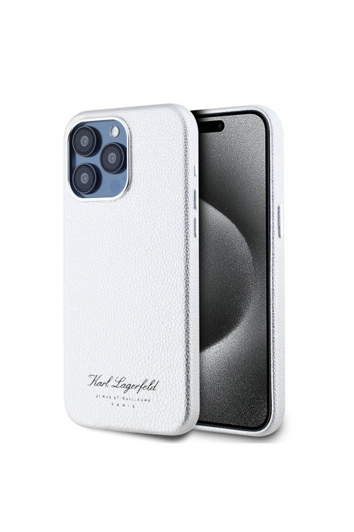 İphone 15 Pro Max Uyumlu Kılıf Lisanslı Kl Yazılı Hotel Kapak Gri