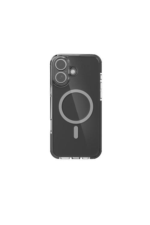 İphone 16 Plus Uyumlu Kılıf Magsafe Şarj Özellikli Airbag Tasarımlı Clear Serisi Kapak Siyah