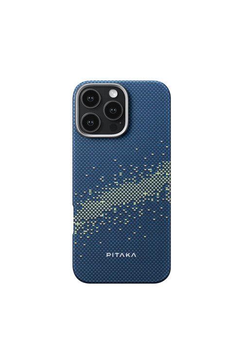 İphone 16 Pro Max Kılıf Magsafeli Aramid Fiber Pitaka Tactile Woven Starpeak Serisi Milky Way Galaxy