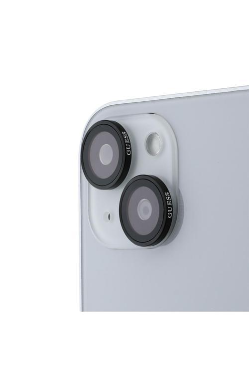 İphone 15 Plus Lisanslı Metal Kamera Lens Koruyucu Siyah