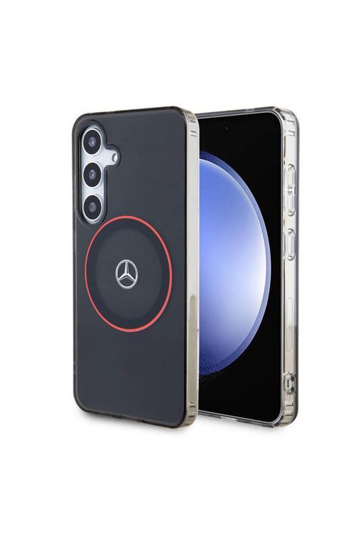 Galaxy S24 Kılıf Lisanslı Magsafe Özellikli Iml Yıldız Logolu Red Ring Kapak Siyah