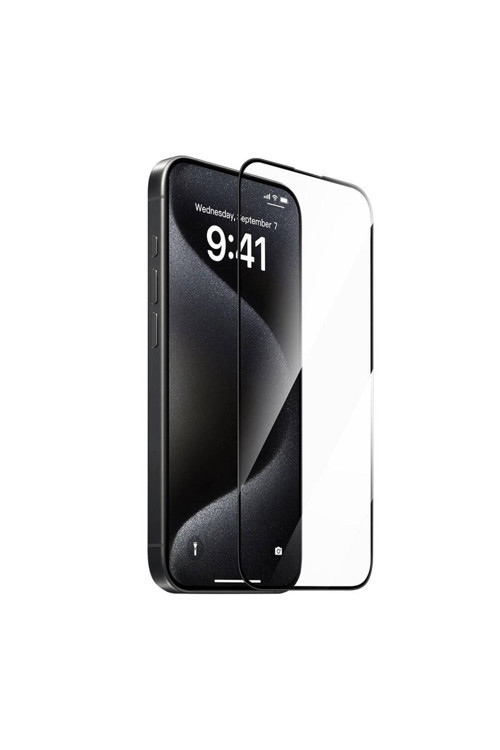 İphone 16 Gt-010 Anti-Reflective Polimer Oleofobik Ultra İnce Temperli Cam Ekran Koruyucu Siyah