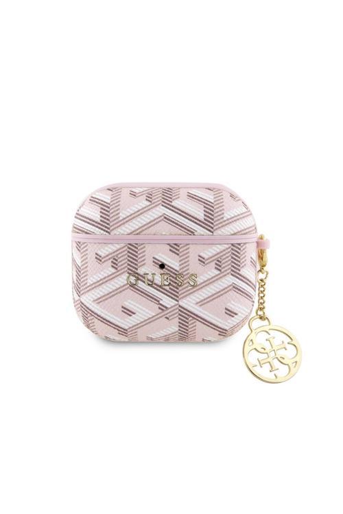 Airpods 3. Nesil Uyumlu Kılıf Lisanslı G Cube Desenli 4G Süs Zincirli Pembe