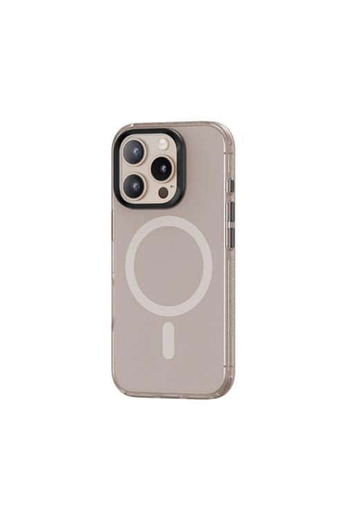 İphone 16 Pro Max Kılıf Magsafe Şarj Özellikli Yeni Seri Lucid Armor Kapak Gold