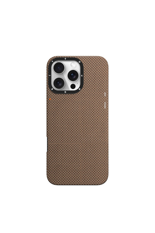 İphone 16 Pro Uyumlu Kılıf Magsafe Aramid Fiber 1500D Kevlar Extreme Wing Titanyum-Gold