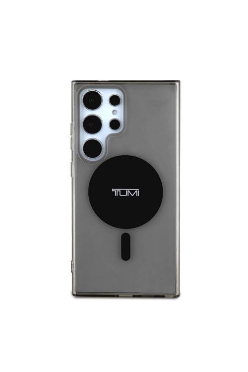 Galaxy S24 Ultra Uyumlu Kılıf Lisanslı Magsafe Özellikli Airbag Köşeli Transparan Plain Siyah