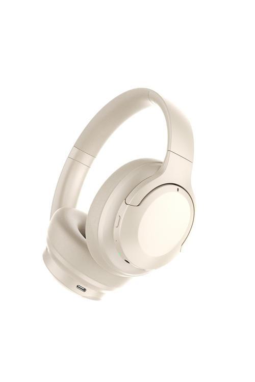 Anc Özellikli Bluetooth Kulaklık Lp-Hd002 Aktif Gürültü Önleyici Kulak Üstü Kulaklık Krem