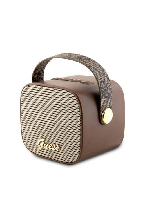 Lisanslı Askılı Pu Deri Yazı Logolu 5W Bluetooth Speaker Kahverengi