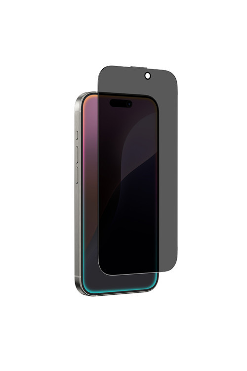 İphone 16 Plus Titan Serisi Privacy Hayalet Temperli Cam Ekran Koruyucu Siyah
