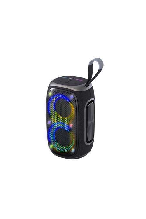 S865 Luminous Serisi Su Geçirmez Çoklu Giriş Rgb Işıklı Tws Bluetooth Hoparlör V5.3 40W Siyah