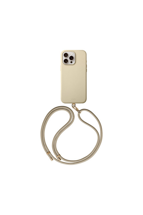 İphone 16 Pro Max Kılıf Askı İpli Magsafe Şarj Özellikli Vegan Deri Yüzey Muse Premium Kılıf
