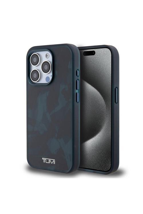 İphone 15 Pro Uyumlu Kılıf Magsafe Özellikli Buzlanmış Saydam Fırça Kamuflajı Desenli Yeşil