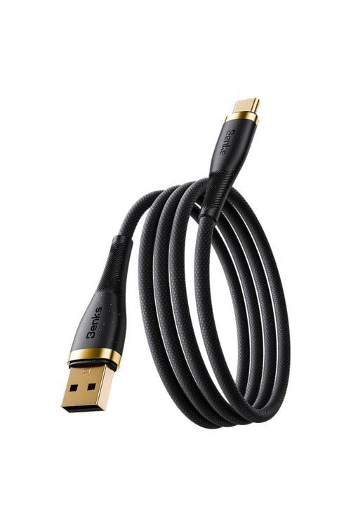 Type-C Usb Şarj Kablo D47 Usb-A To Type-C Pd 3.0 66W 1 Metre Siyah