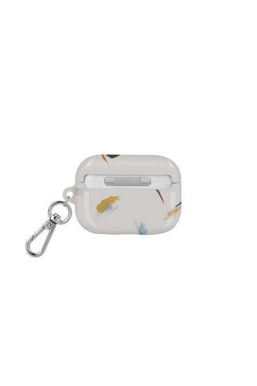 Airpods Pro Uyumlu Kılıf Fırça Boya Desenli Reverie Kapak Gri