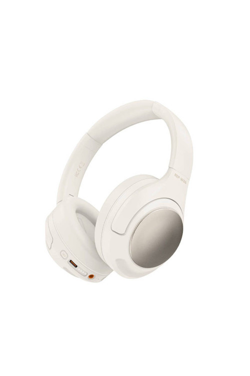 Bluetooth Kulaklık Aktif Gürültü Önleyici Anc Özellik Rep-W86 Hi-Fi Ses Kulak Üstü V5.3 Beyaz