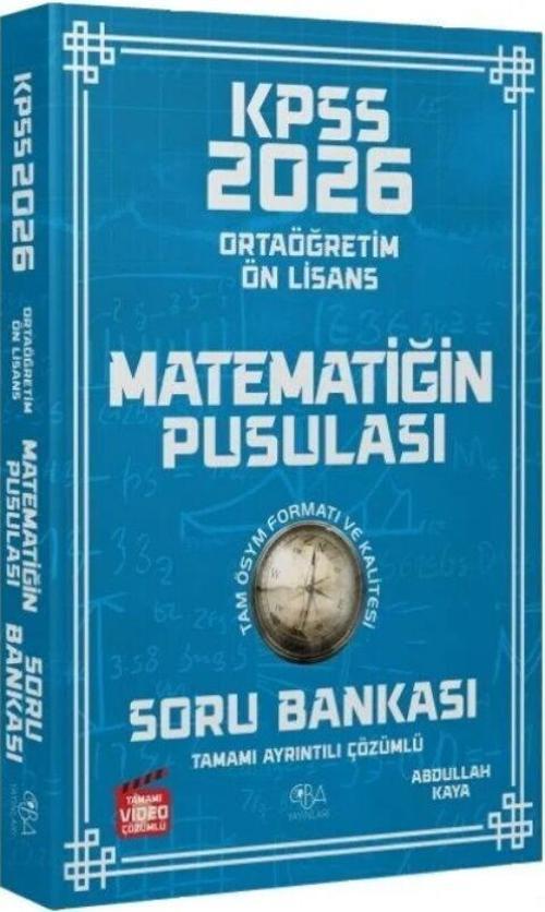 2026 KPSS Lise Ortaöğretim Ön Lisans Matematik Matematiğin Pusulası Soru Bankası CBA Yayınları