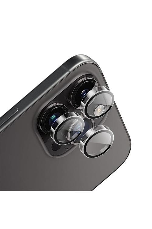 İphone 16 Pro Armour Serisi Kamera Lens Koruyucu Şeffaf