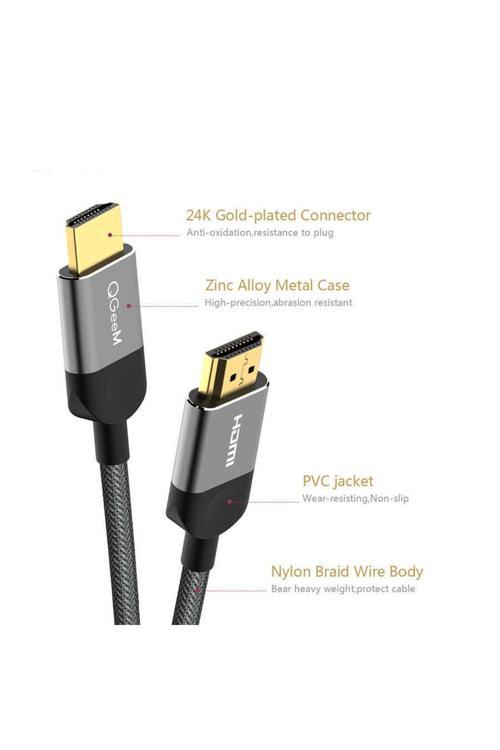 Qg-Av14 4K Hdmı Kablo 150 Cm 18 Gbps Hdmı 2.0 Görüntü Aktarım Kablosu