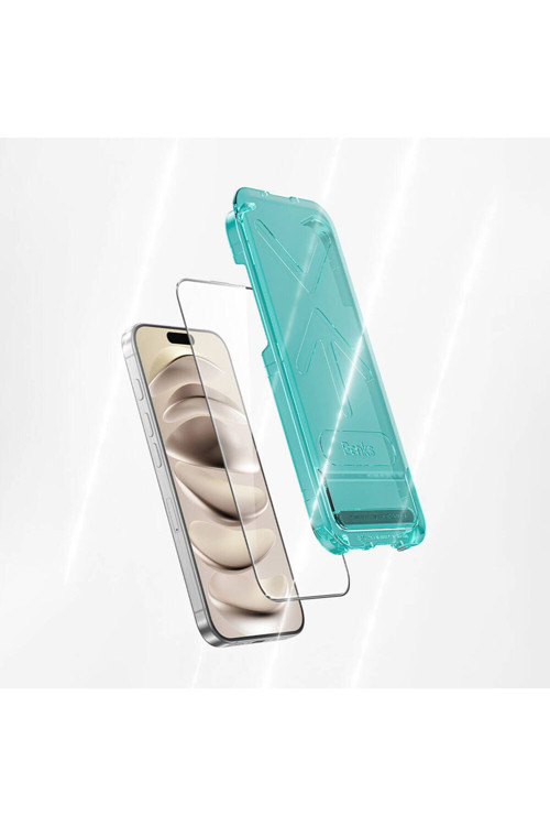 İphone 15 Plus Uyumlu Glass Warrior Hd 0.3Mm Cam Ekran Koruyucu Uygulama Aparatlı