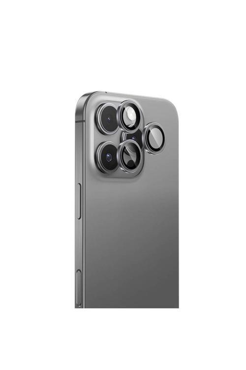 İphone 16 Pro Max Uyumlu Dr Safir Kamera Lens Koruyucu Gümüş