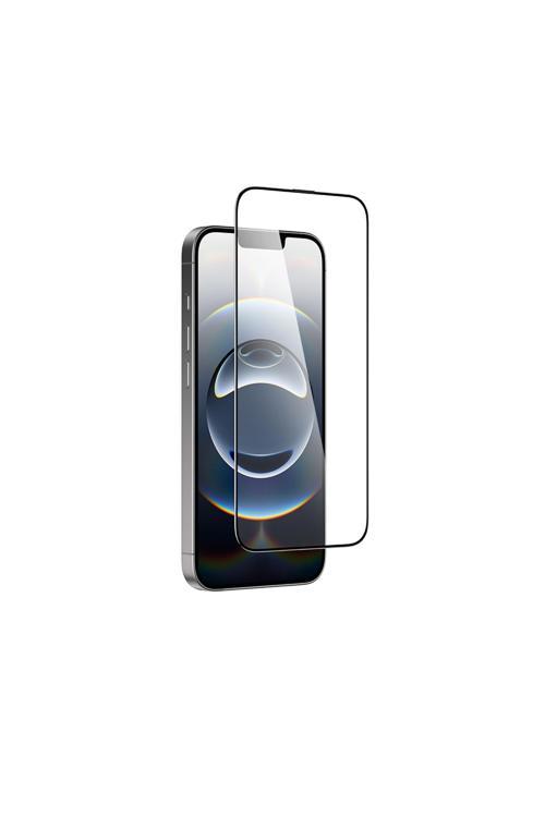 İphone 16E Titan Şeffaf Hd Görünümlü Temperli Cam Ekran Koruyucu Siyah