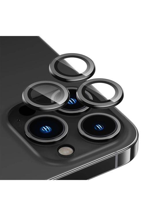 İphone 15 Pro Max Uyumlu Dr Sapphire Kamera Lens Koruyucu Siyah
