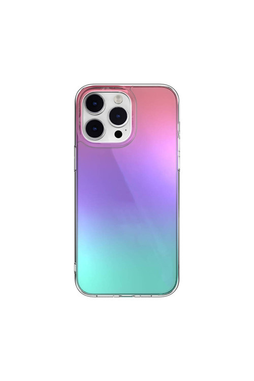İphone 14 Pro Max Kılıf Renk Geçişli Kenarları Şeffaf Tasarım Lisanslı Crush Plus Starlig