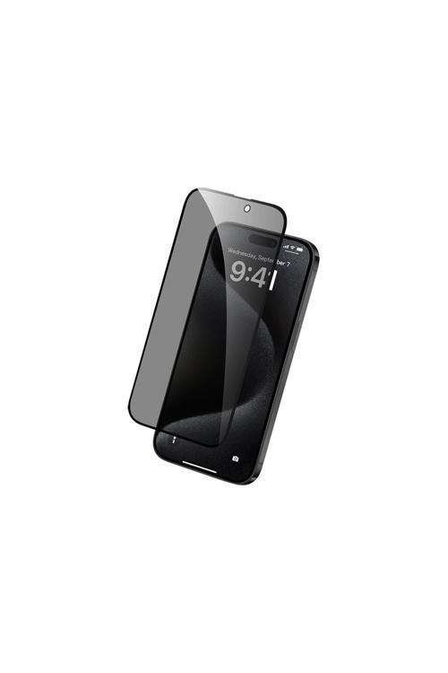 İphone 16 Pro Raptic Hayalet Privacy Temperli Cam Ekran Koruyucu