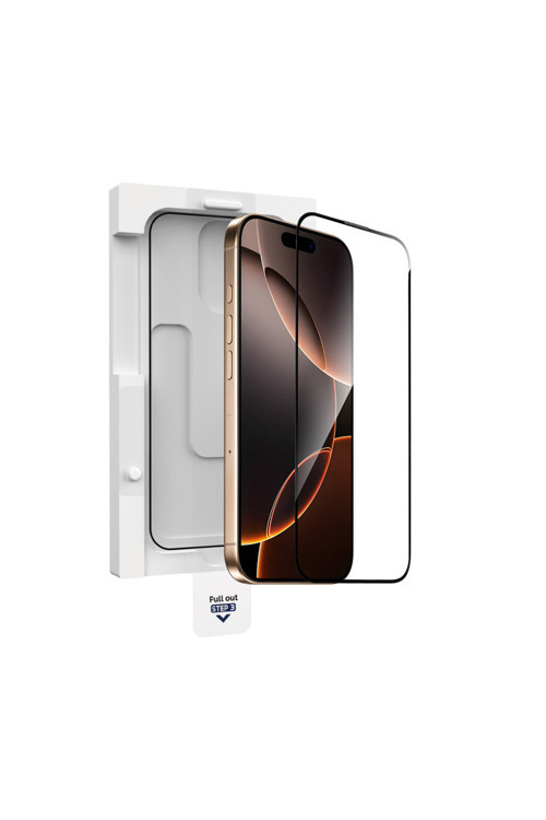 İphone 16 Plus Uyumlu Titan Ekran Koruyucu Şok Emici Hibrit Polimer Hd Şeffaf Uygulama Aparatlı