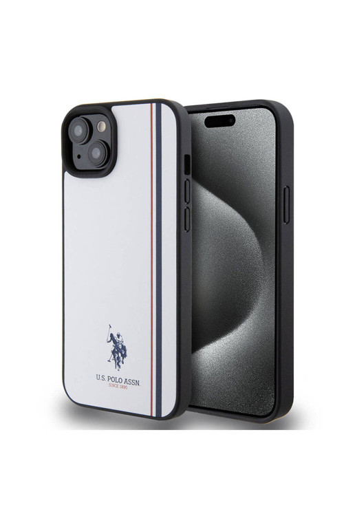 Apple Iphone 15 Plus Uyumlu Kılıf Lisanslı Üç Renk Şerit Tasarımlı Baskı Lo