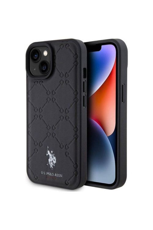 Apple Iphone 15 Uyumlu Kılıf Lisanslı Hs Desenli Baskı Logolu Suni Deri Kap