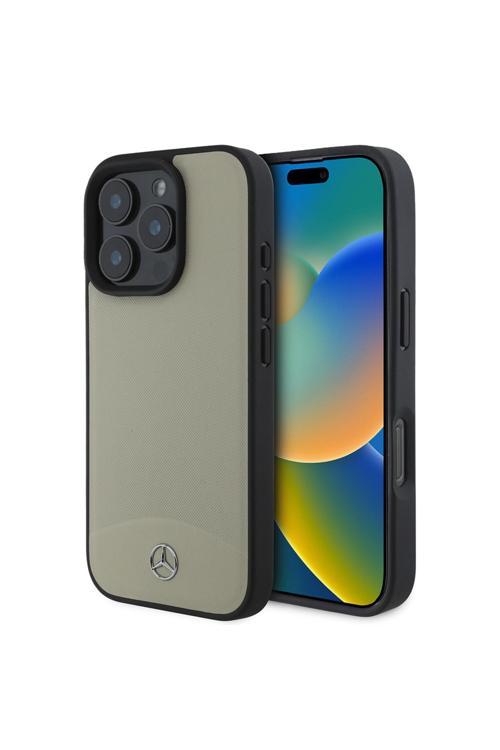 İphone 16 Pro Uyumlu Kılıf Lisanslı Magsafe Şarj Özellikli Dokulu Ve Düz Deri Bej