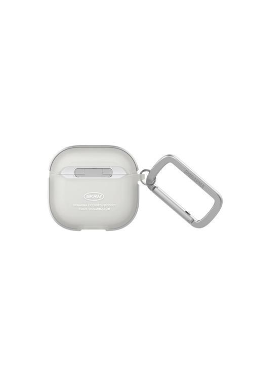 Airpods 4 Kılıf Transparan Mat Tasarımlı Skinarma Kinzoku Kulaklık Kılıfı Beyaz