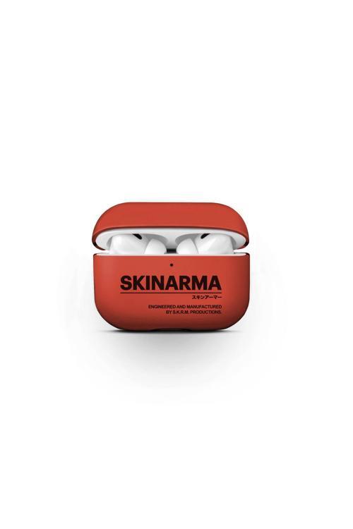 Airpods Pro 2 Uyumlu Kılıf Skinarma Pu Deri Tasarım Spunk Kılıf Turuncu