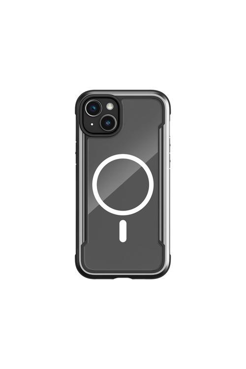 İphone 15 Kılıf Magsafe Şarj Özellikli Airbagli Raptic Shield Serisi Şeffaf Arka Yüzey Kapak Siyah