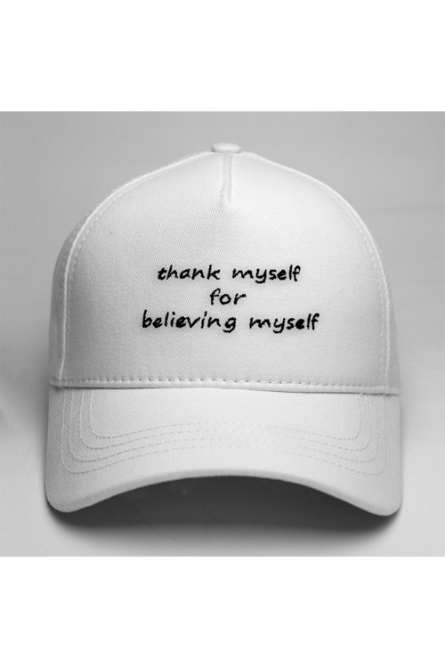 Thank Myself For Believing Myself Yüksek Profil Şapka