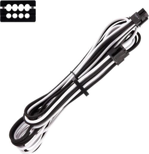 CORSAIR CP-8920241 Premium Bireysel Kılıflı EPS12V/ATX12V Kablolar Tip 4 Gen 4 – Beyaz/Siyah