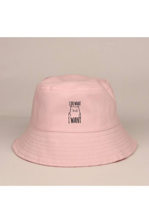 Kedi Temalı '' İ Do What İ Want '' Bucket Şapka