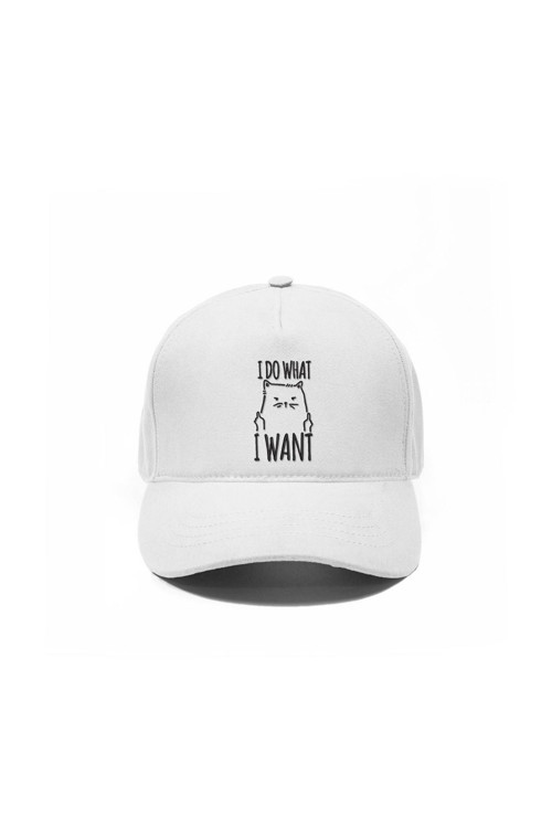 Kedi Temalı '' İ Do What İ Want '' Şapka