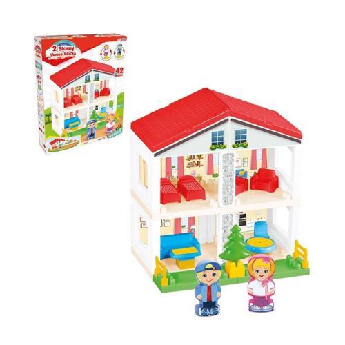 Eğitici Oyuncak 03234 İki Katlı Ev Bloklar Kız Erkek Çocuk Eğitici